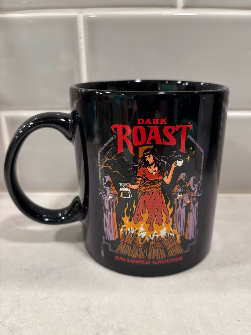 Dark Roast Black Ceramic Coffee Mug by Steven Rhodes